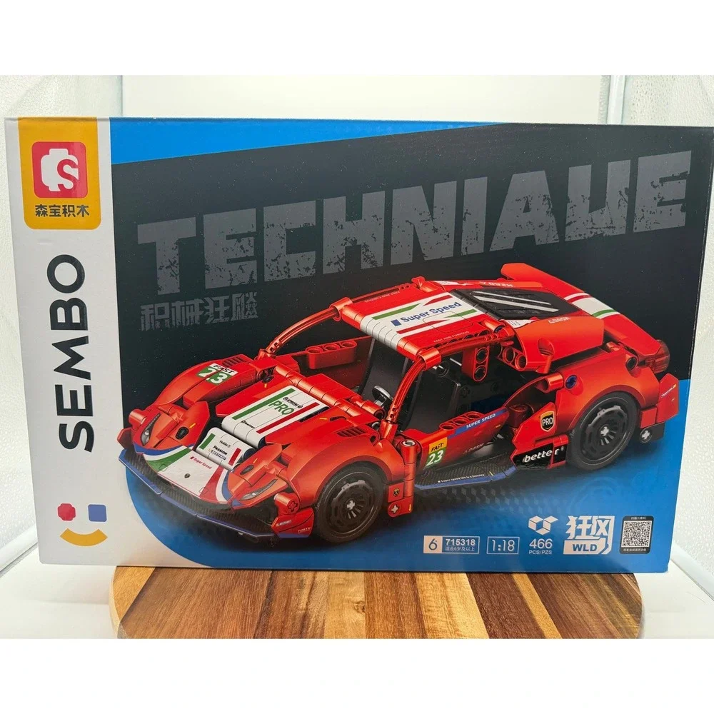 Sembo 466 pc Block Technic Red Racing‎ Car 715318 1:18 Scale  0572